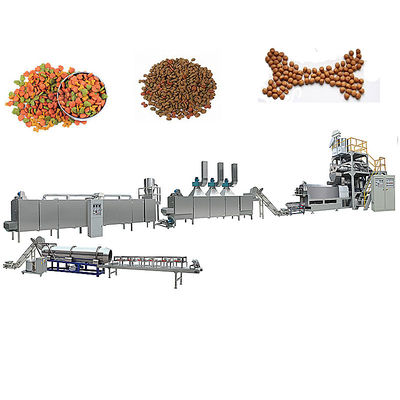 1000kg/h χωρητικότητα Αυτοματοποιημένη ευπροσάρμοστη γραμμή παραγωγής τροφίμων για σκύλους για ευπροσάρμοστες λύσεις