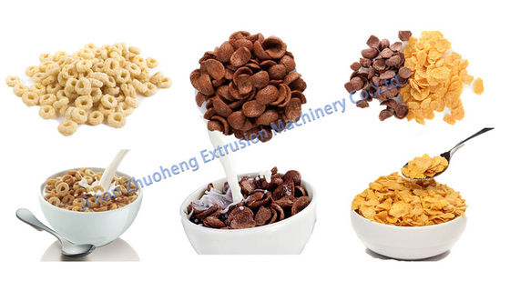 200-250kg/h χωρητικότητα μηχανή παρασκευής σνακ για πρωινό δημητριακά σιτηρά φλακάκια καλαμποκιού