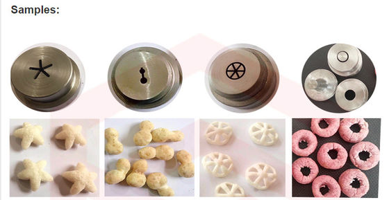 380V Προσαρμοσμένη τάση Twin Screw Extruder για την παραγωγή φουσκωμένων τσιπς καλαμποκιού Snacks τροφή