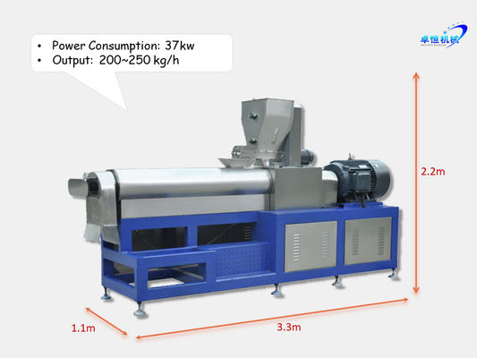 Εύκολη παραγωγή σνακ με χωρητικότητα 200-250kg/h Αυτοματοποιημένη μηχανή κατασκευής σνακ