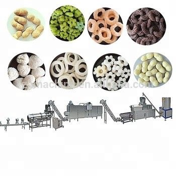 Ενεργειακή εξοικονόμηση Διασκέδαση Puffed Snacks Τροφίμων Extruder για το καλαμπόκι Puffing Production Line